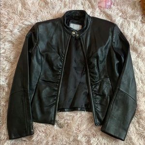 Wilson leather cropped jacket